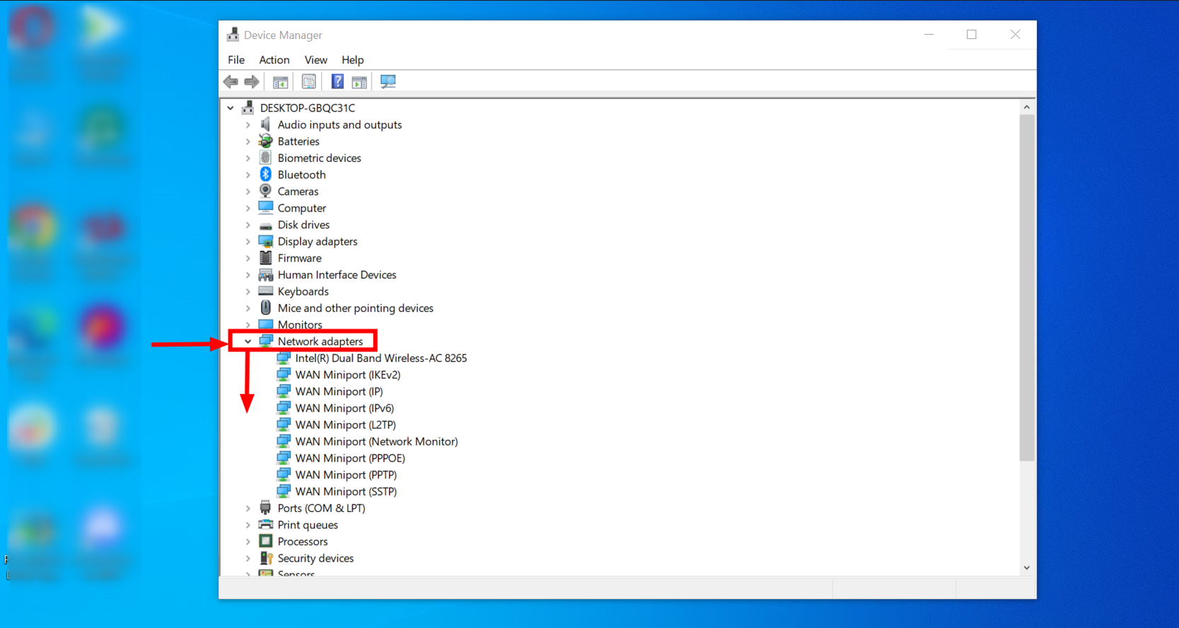 Expand the Network adapters