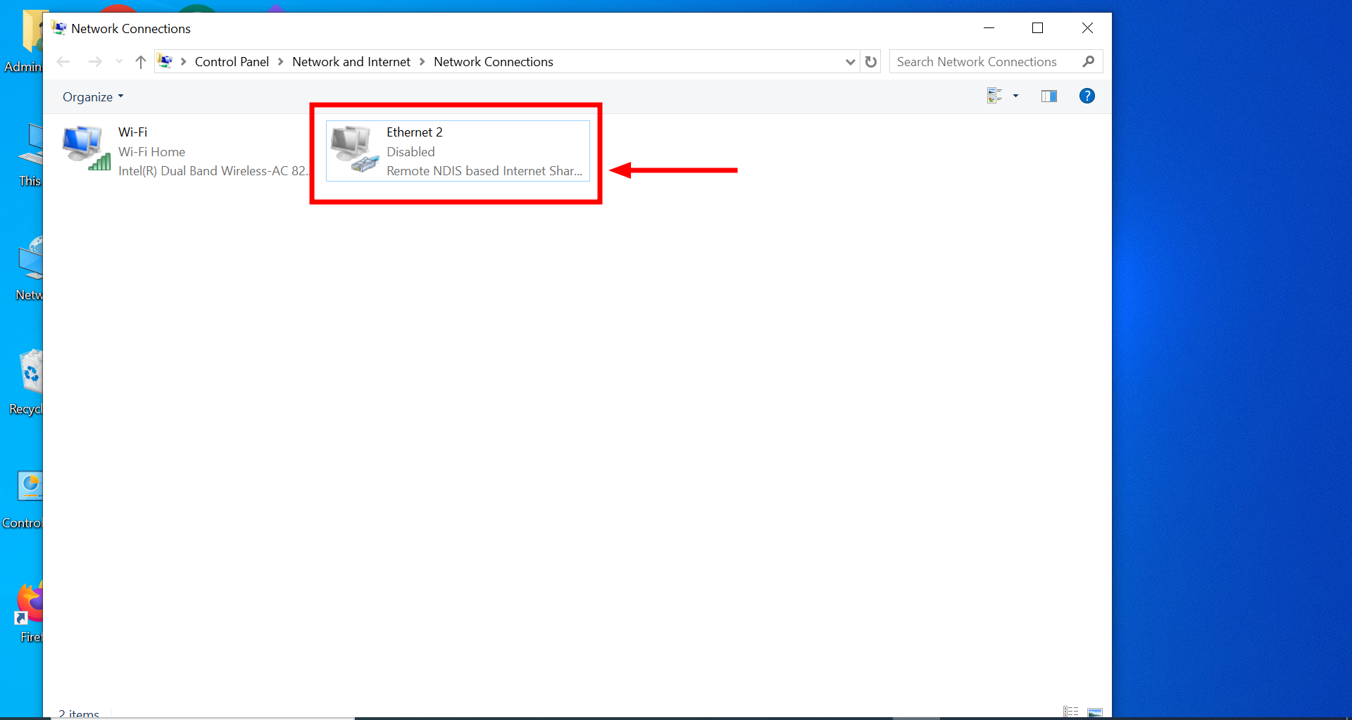 Check if it shows disabled