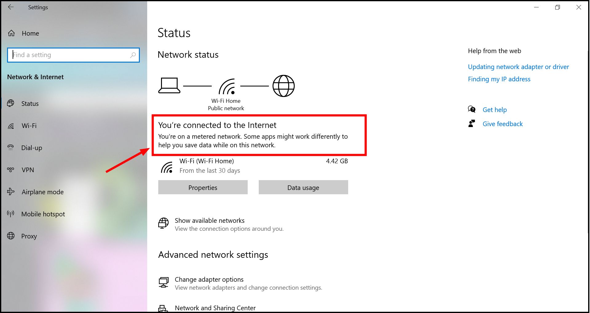 See if it says Connected