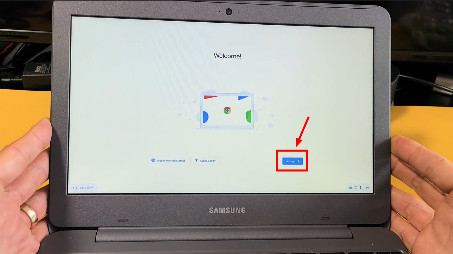 Click Let's go when done
