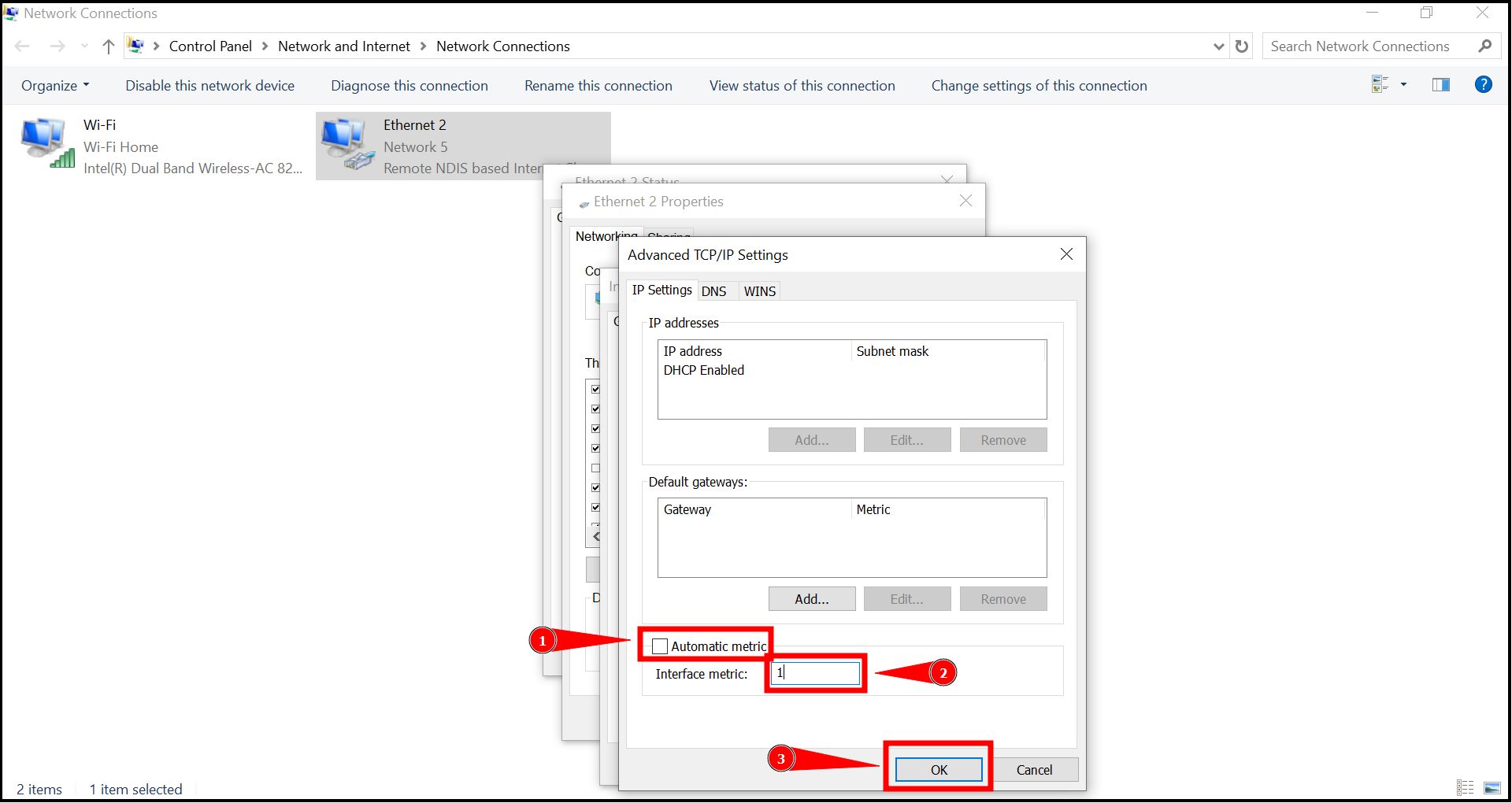 Change the value and click OK