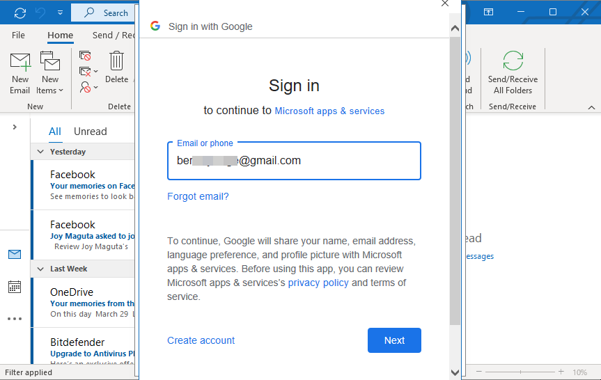 Add yahoo to outlook