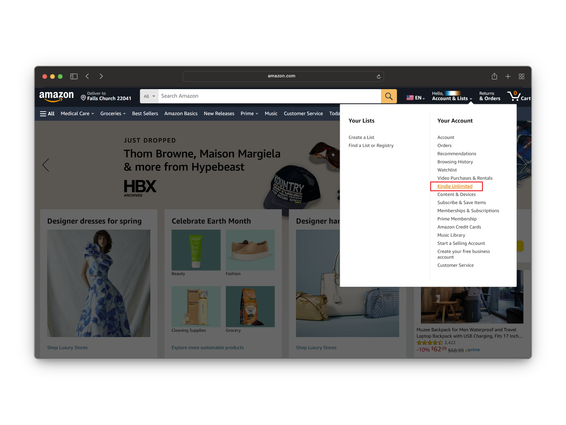 Amazon Your Account Settings