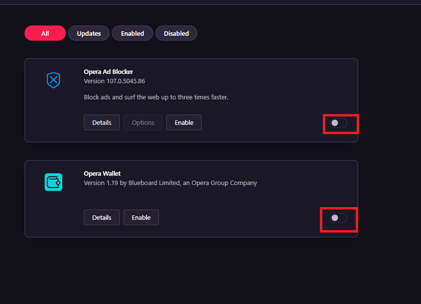 KNOWN ISSUE OPERA GX NOT OPENING visual data 6