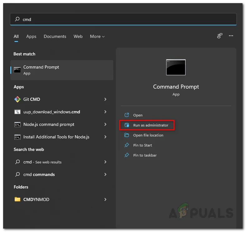 Opening Command Prompt as Administrator