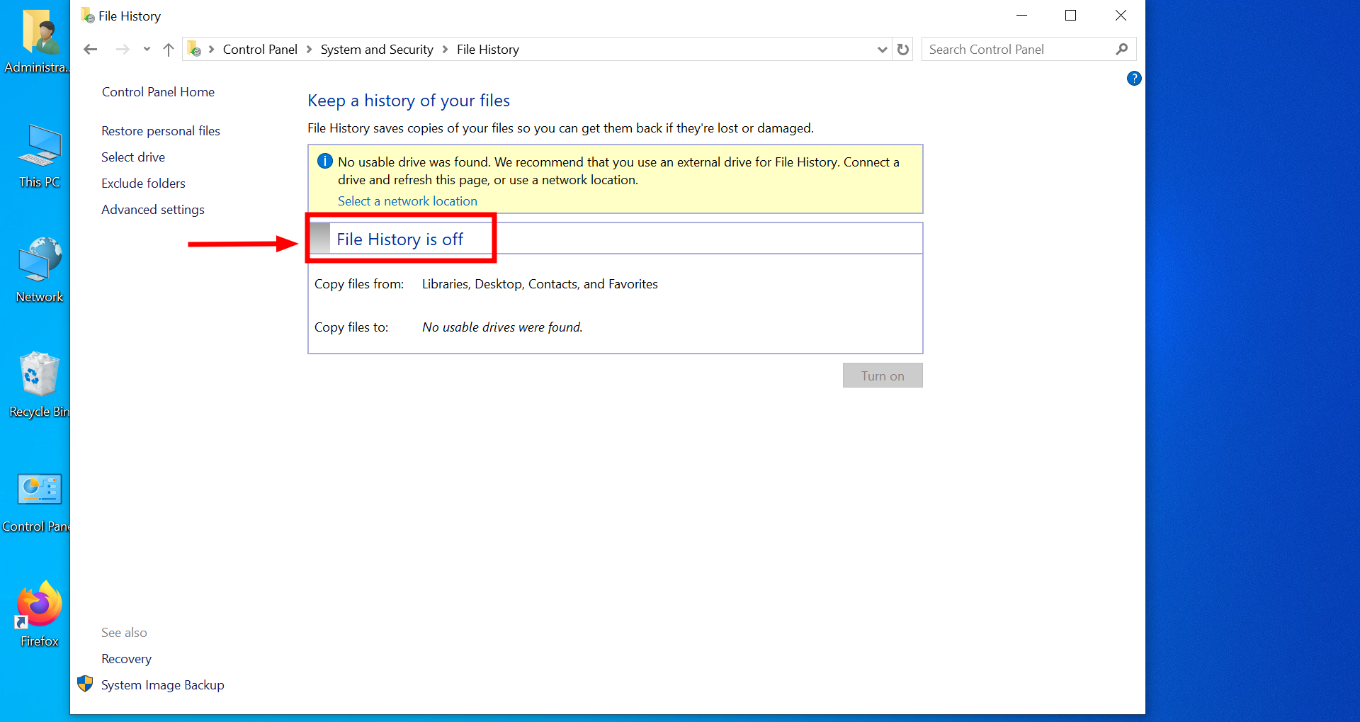 Check if it is turned off