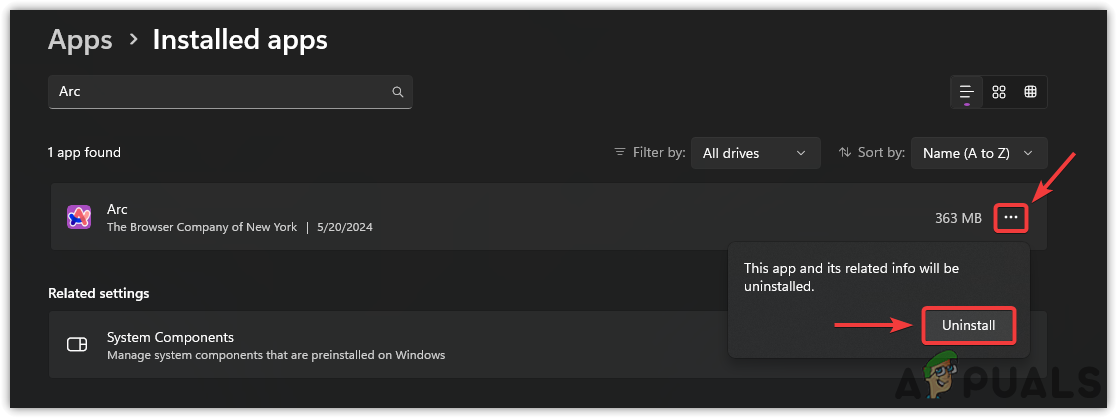 Uninstalling Arc Browser