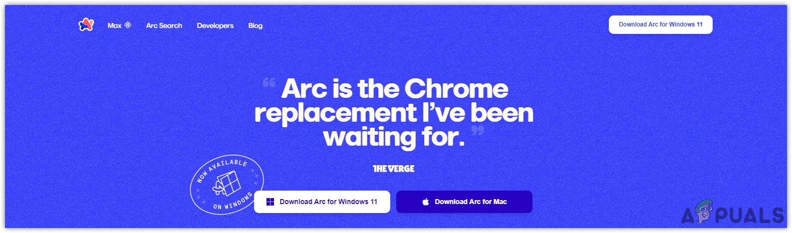 Downloading Arc Browser