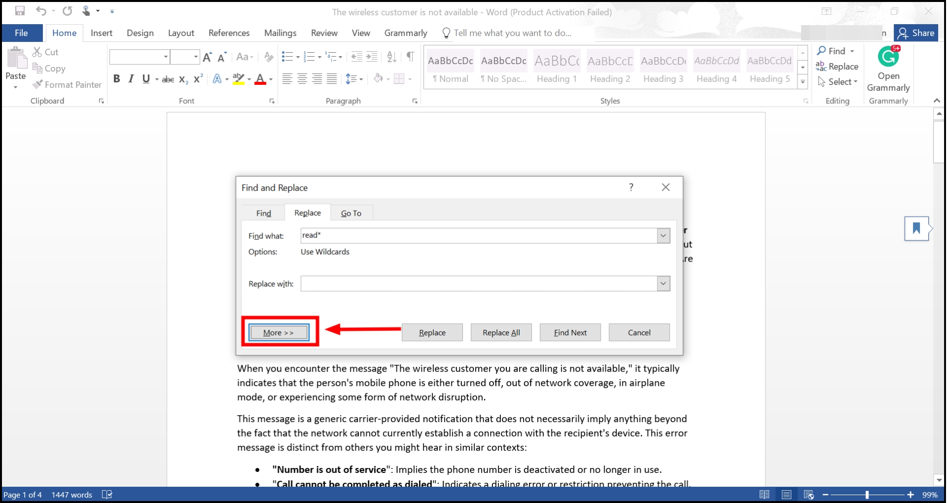 Click on More srcset=