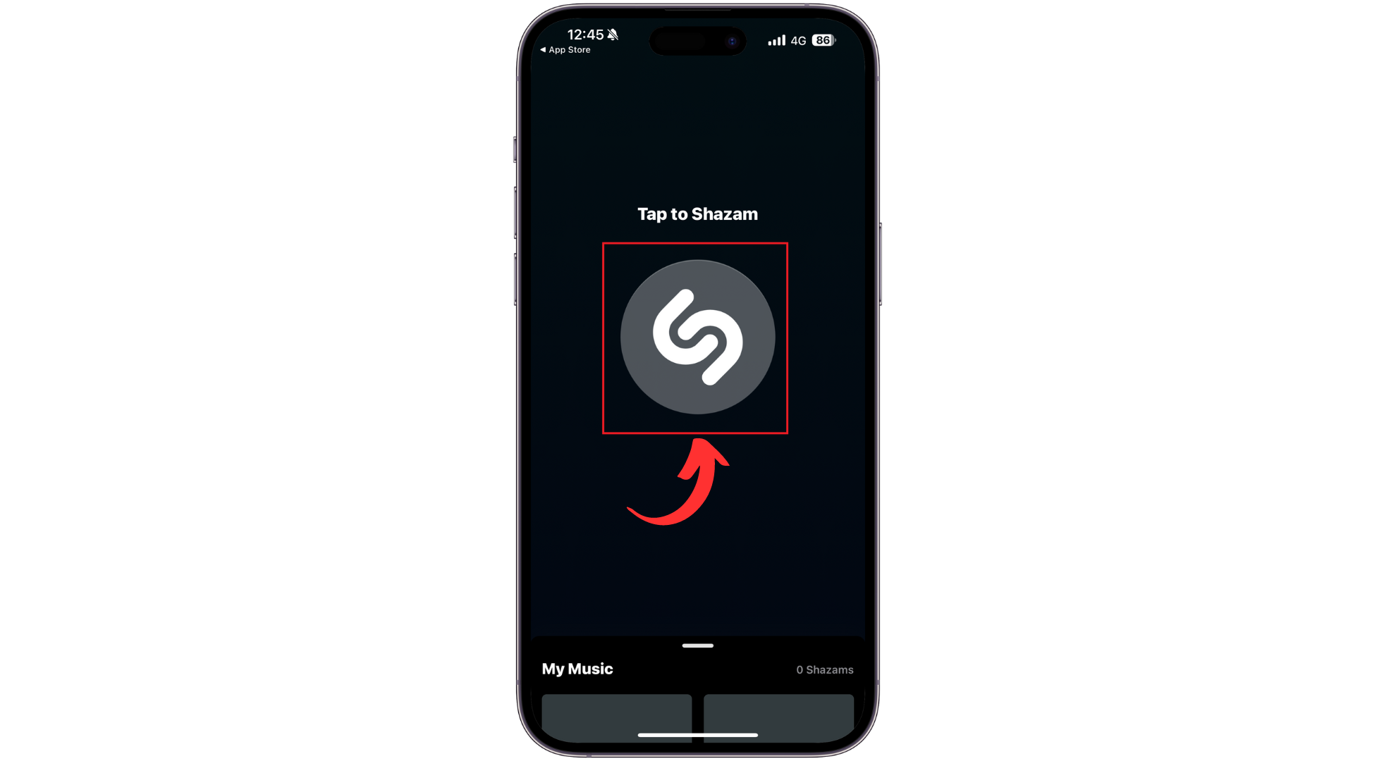 Tap Shazam icon