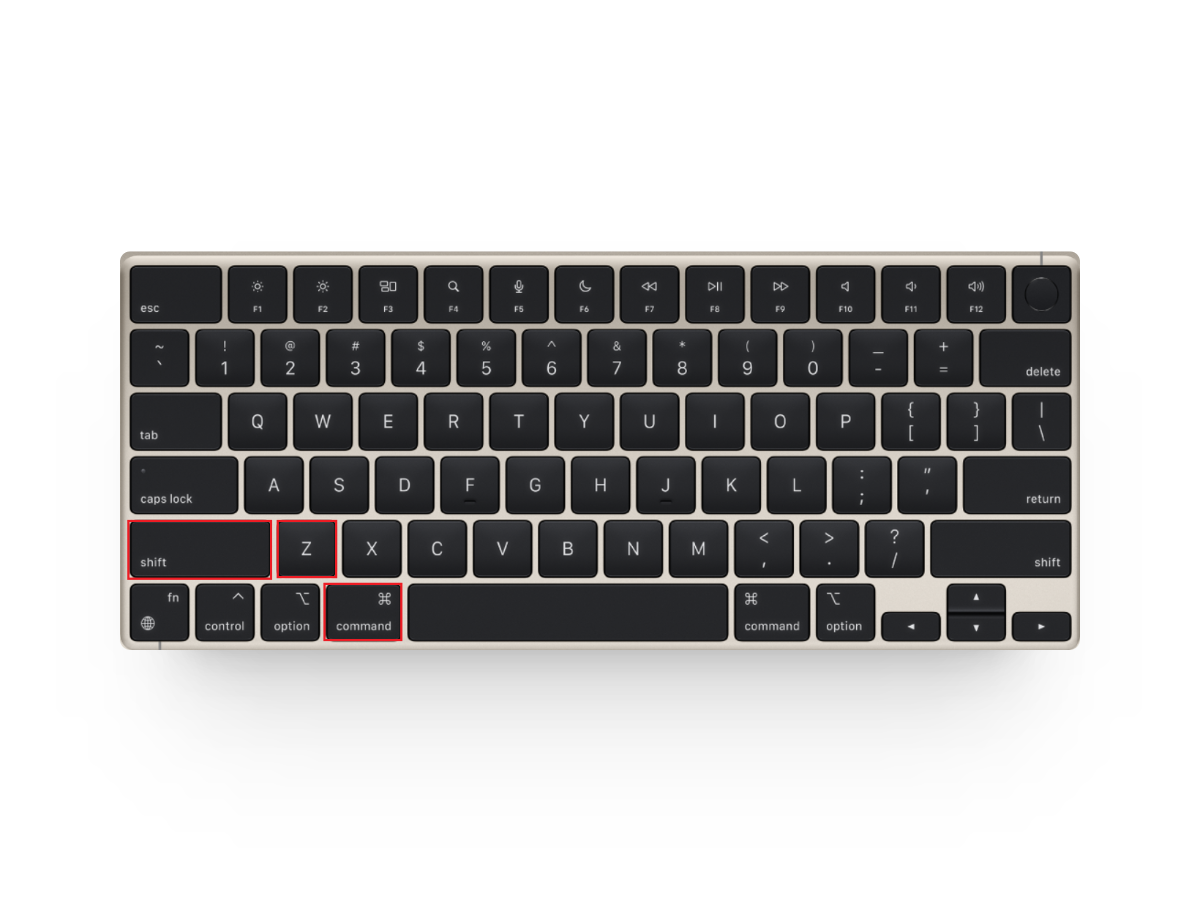 shortcut keys on Mac