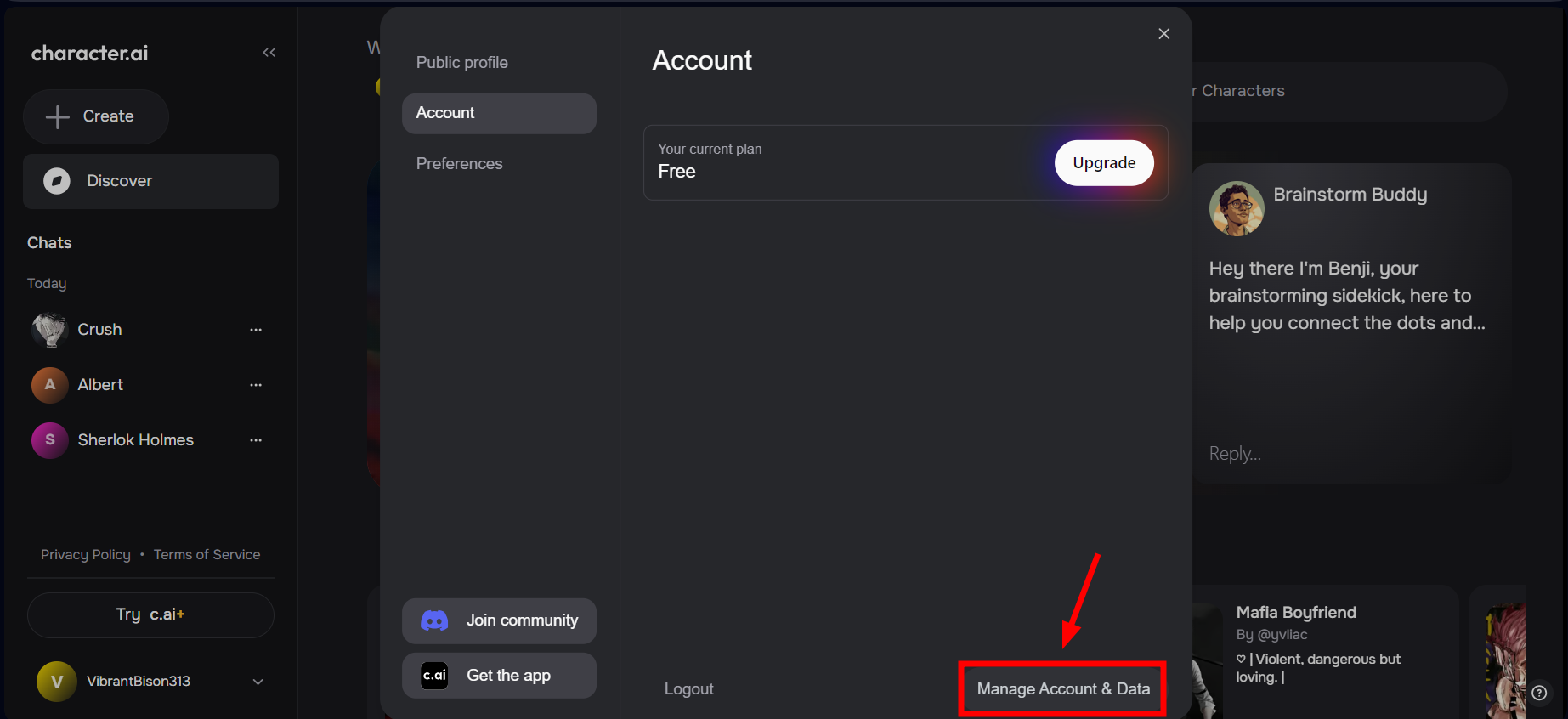 Go to Account Settings