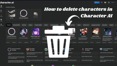 How to delete characters in Character AI