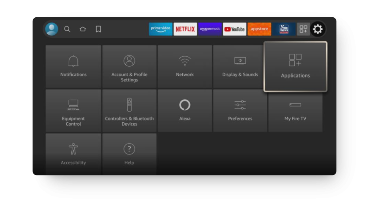 Applications on Fire TV
