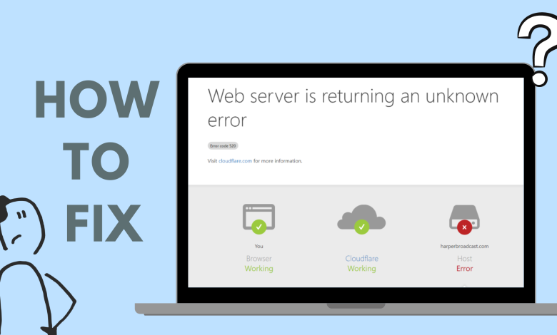 Web Server is Returning an Unknown Error