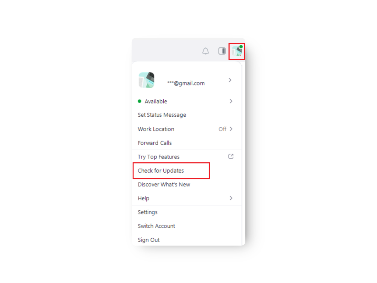 check for Zoom updates