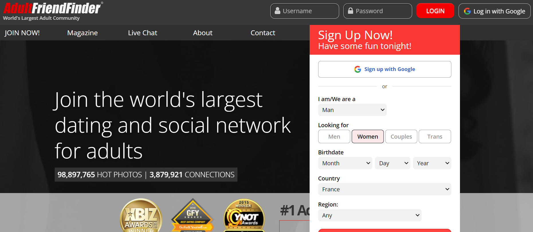 Adult Friend Finder platform