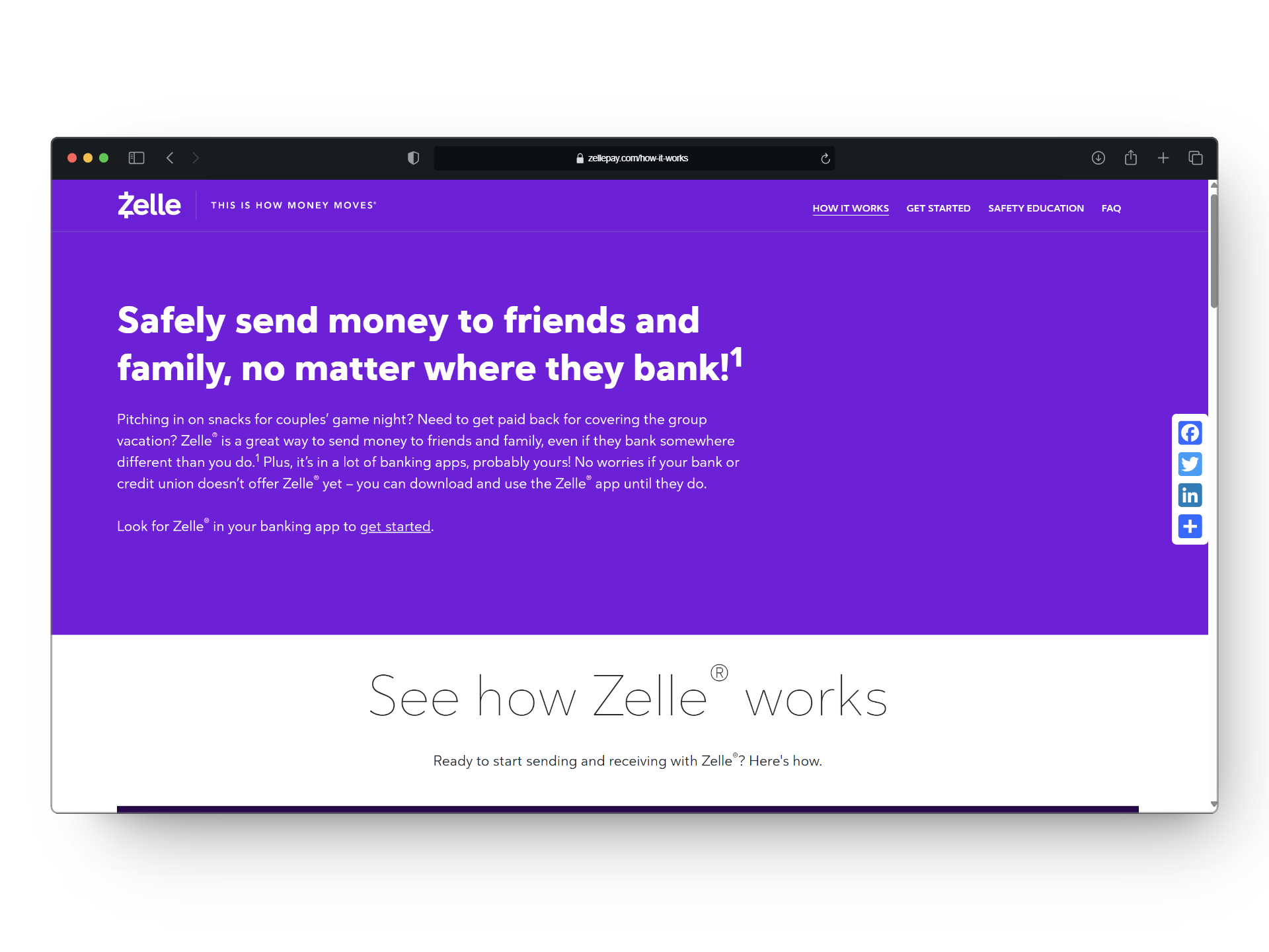 Zelle website