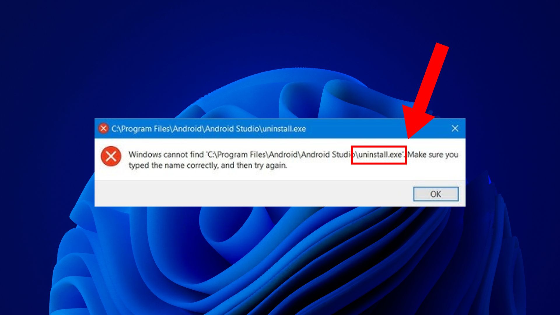 How to fix windows cannot find uninstall exe error 