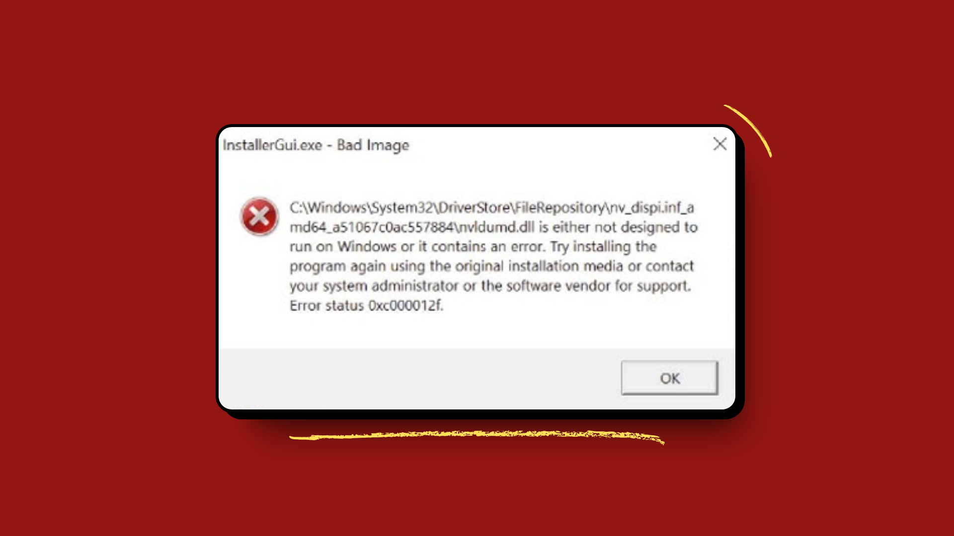 NVLDUMD.DLL Bad Image Error