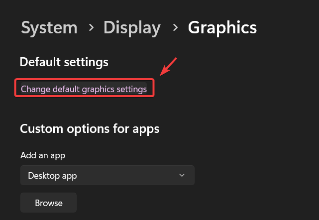 Change Default Graphics Settings