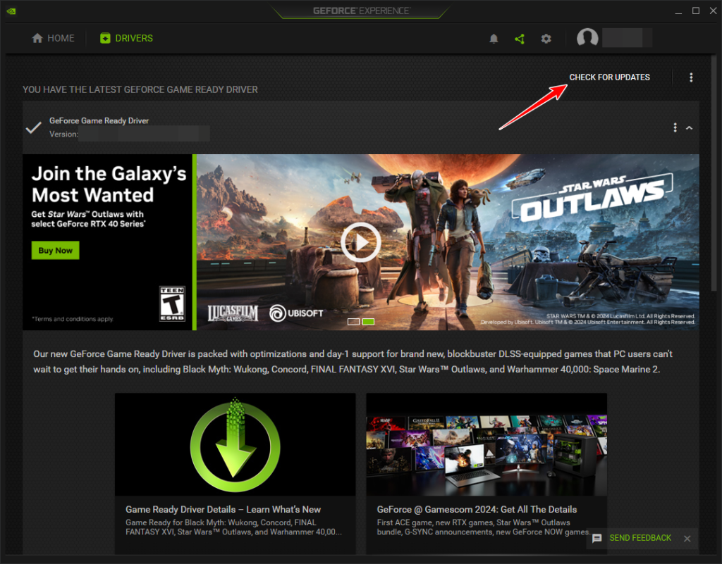 Check GPU Driver Updates