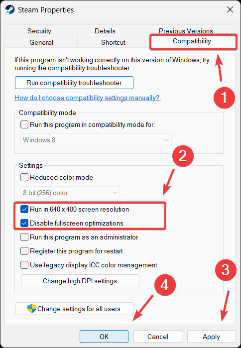 Compatibility settings for Infinity Nikki