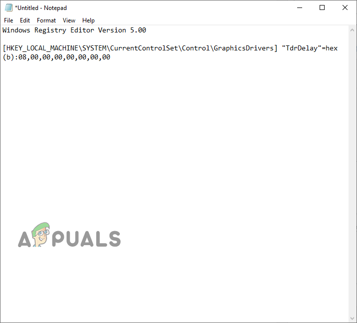Adding Registry Command to Notepad file