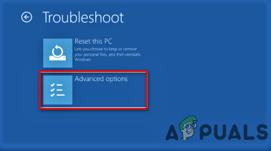 Selecting Advanced Options