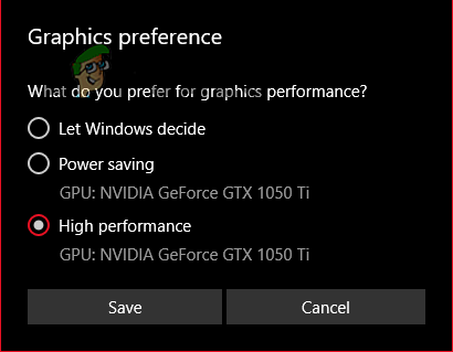 Changing Graphics Settings to High Performance