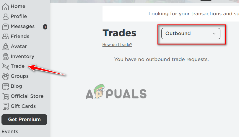 Checking the status of your Trades