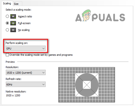 Enabling GPU Scaling