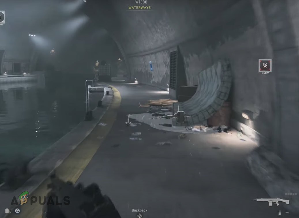 Following the path on the right