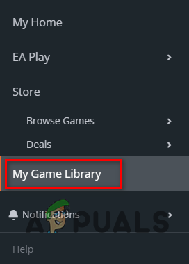 Navigating to the Origin Launcher Game Library