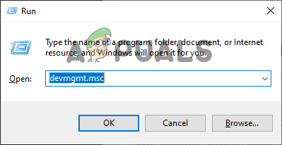 Opening Device Manager through the Run dialog box