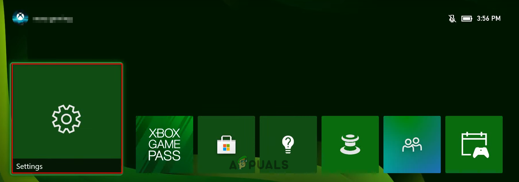 Opening Xbox Settings