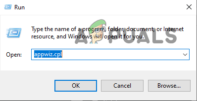 Opening the Programs and Features menu