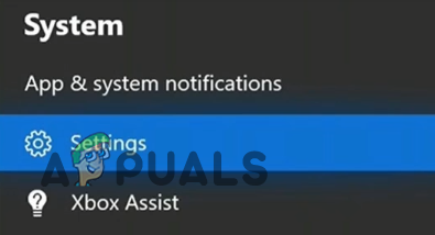 Select the Settings option