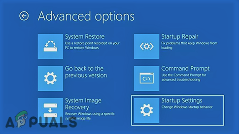 Selecting Startup Settings