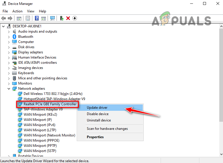 Updating network driver
