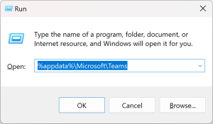 Opening Teams folder via Run command
