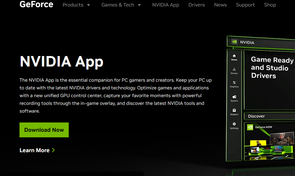 Download NVIDIA app