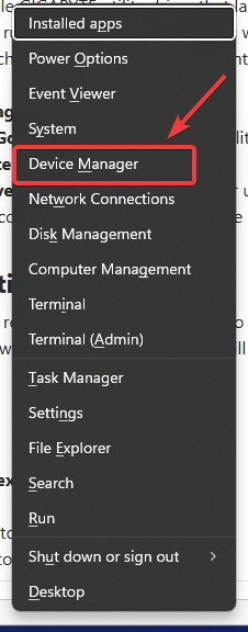 Opening Device Manager