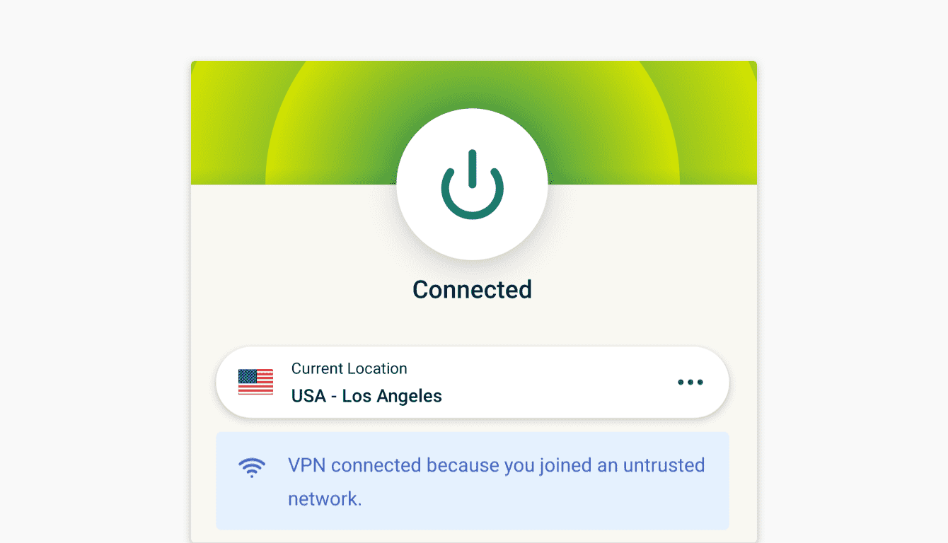 ExpressVPN connected