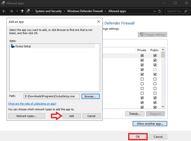 Confirm firewall changes