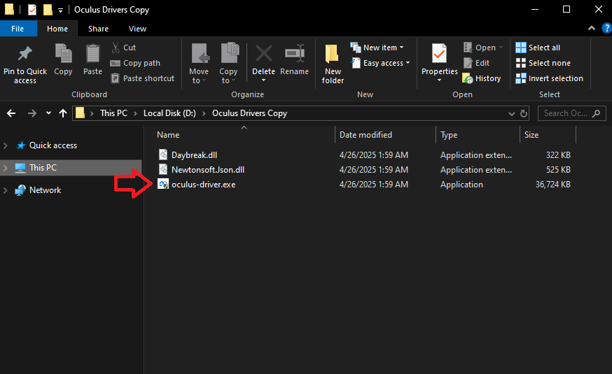 Manually running Oculus driver