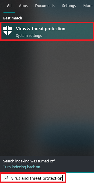 Windows Security settings
