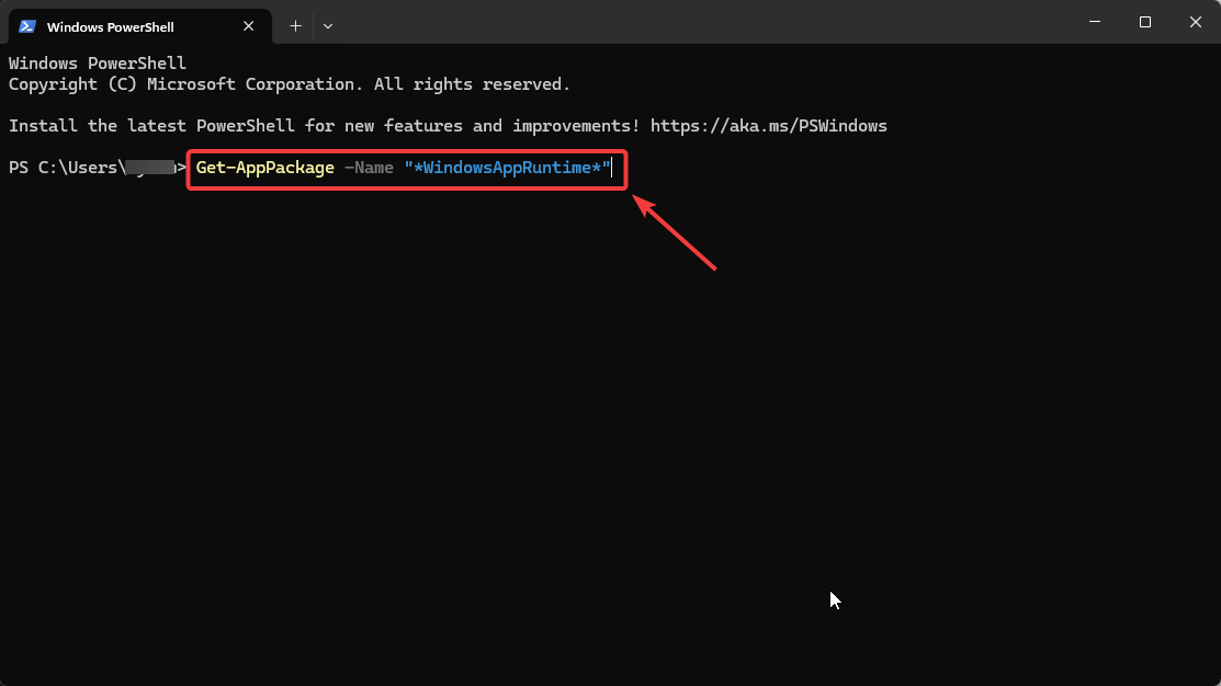 Checking Windows App Runtime version in PowerShell