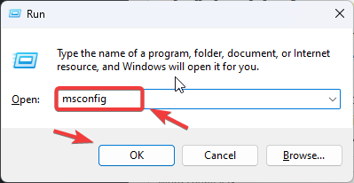 Opening System Configuration via Run command
