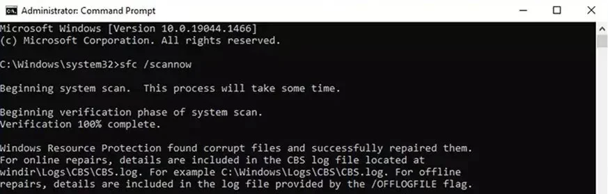 Running SFC and DISM commands